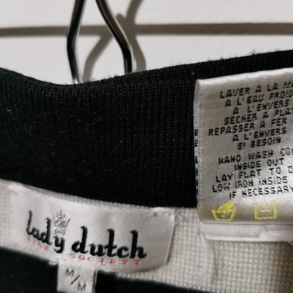 Lady Dutch Bodycon Striped Black and White Skirt - Picture 6 of 6